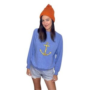 Vintage 1970’s Blue Anchor Pullover Sweatshirt